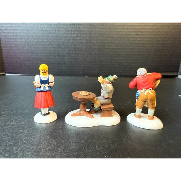Dept 56 AT THE OCTOBERFEST Set of 3 Alpine Christmas Village Accessory 56302 - Picture 5 of 14